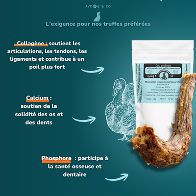 Cou de dinde - friandise pour chien