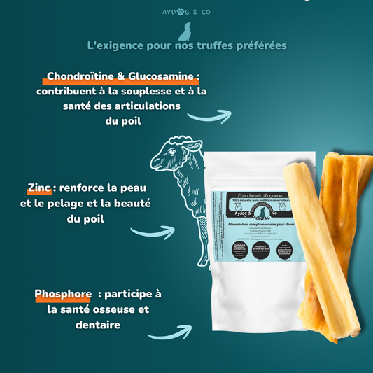 Cuir chevelu d'agneau - Friandises pour chien