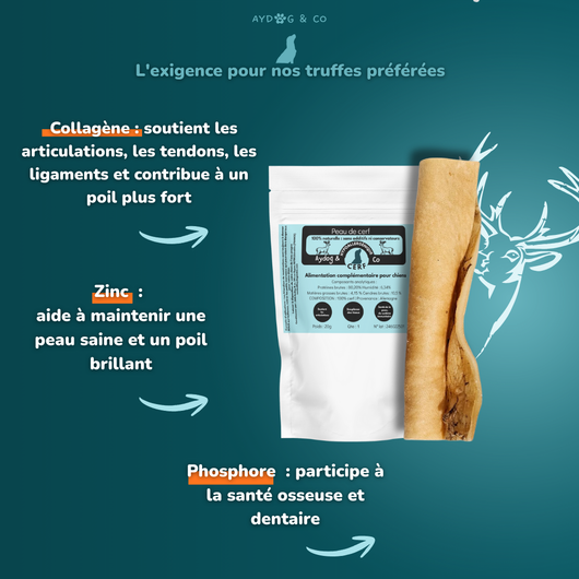Peau de cerf - friandises pour chien