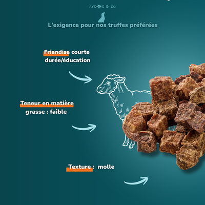 Poumon d'agneau en cubes - friandises pour chien