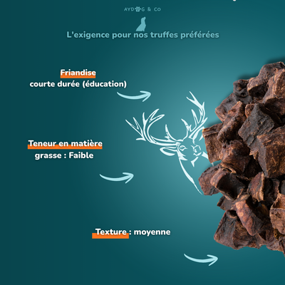 Poumon de cerf en cubes - friandises pour chien
