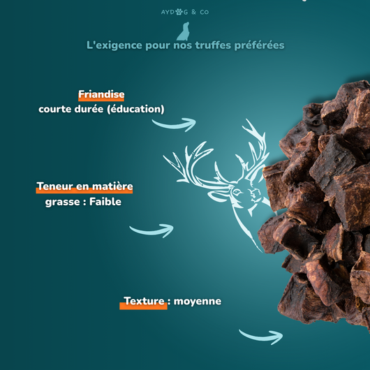 Poumon de cerf en cubes - friandises pour chien