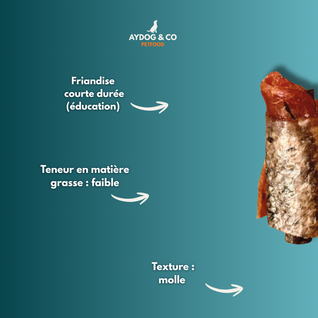 Morceaux de peaux de saumon avec chair  - Friandises pour chien