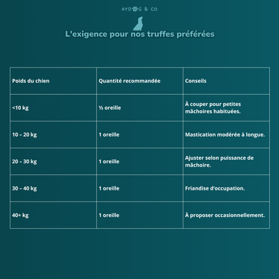 Oreille de boeuf avec poils - Friandises pour chien